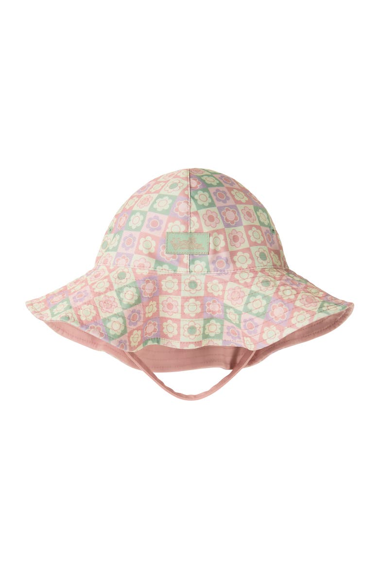 Scalloped Bucket Hat, Main, color, Tiled Flowers