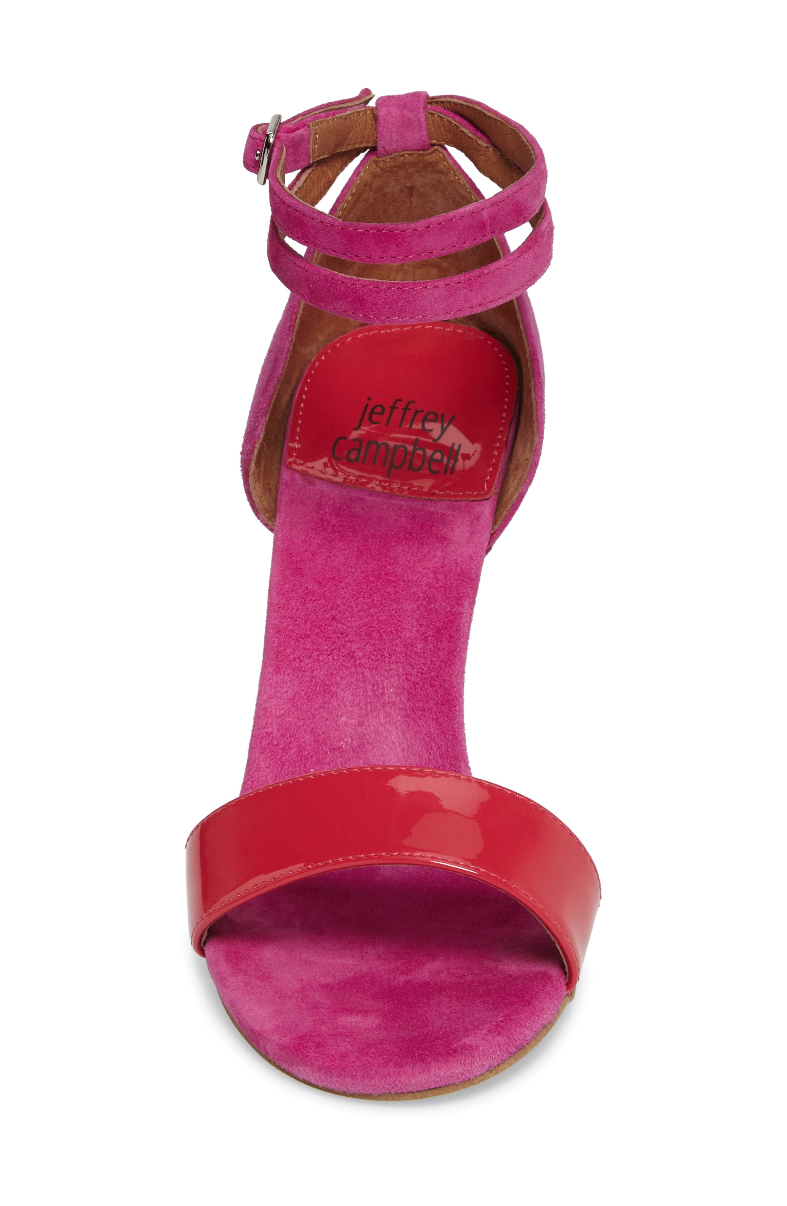 Kristy Ankle Strap Sandal, Alternate, color, FUCHSIA LEATHER