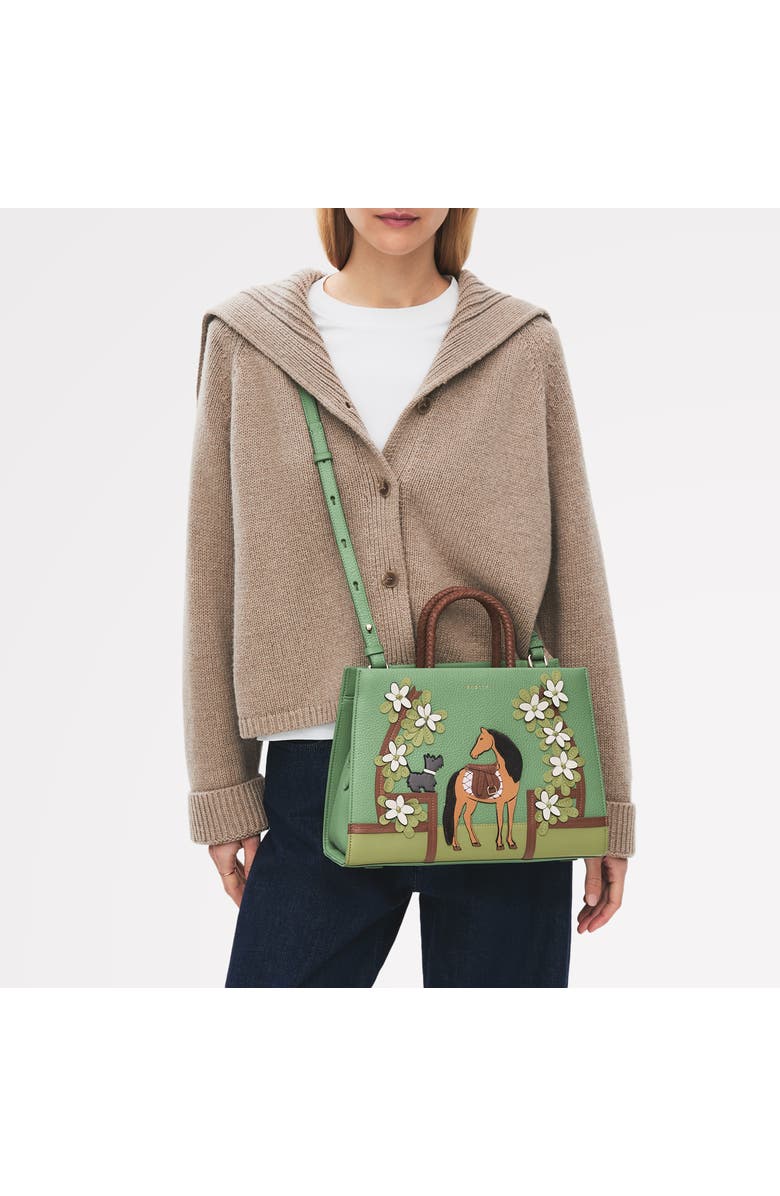 Radley Lunar New Year Medium Ziptop Satchel Bag, Alternate, color, Pistachio