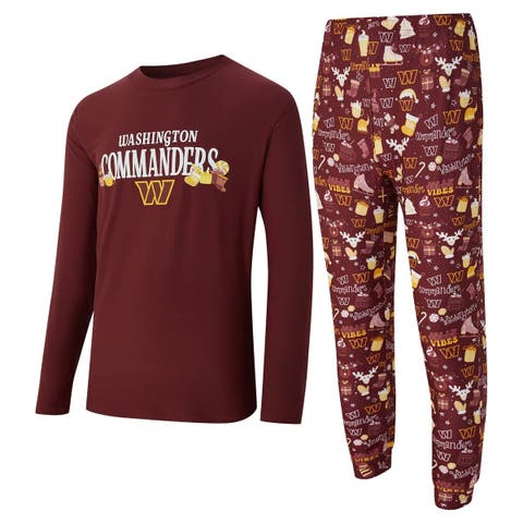 Men's Concepts Sport  Maroon Washington Commanders Chestnut Long Sleeve Top & Pants Set