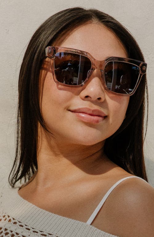 Mohala Eyewear Hana 55mm Low Bridge Wide Width Polarized Square Sunglasses