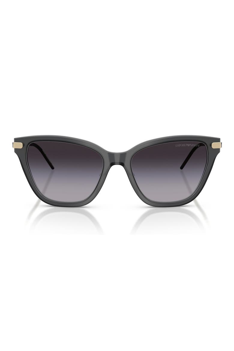 54mm Gradient Cat Eye Sunglasses, Main, color, OPAL BLACK / GREY GRADIENT