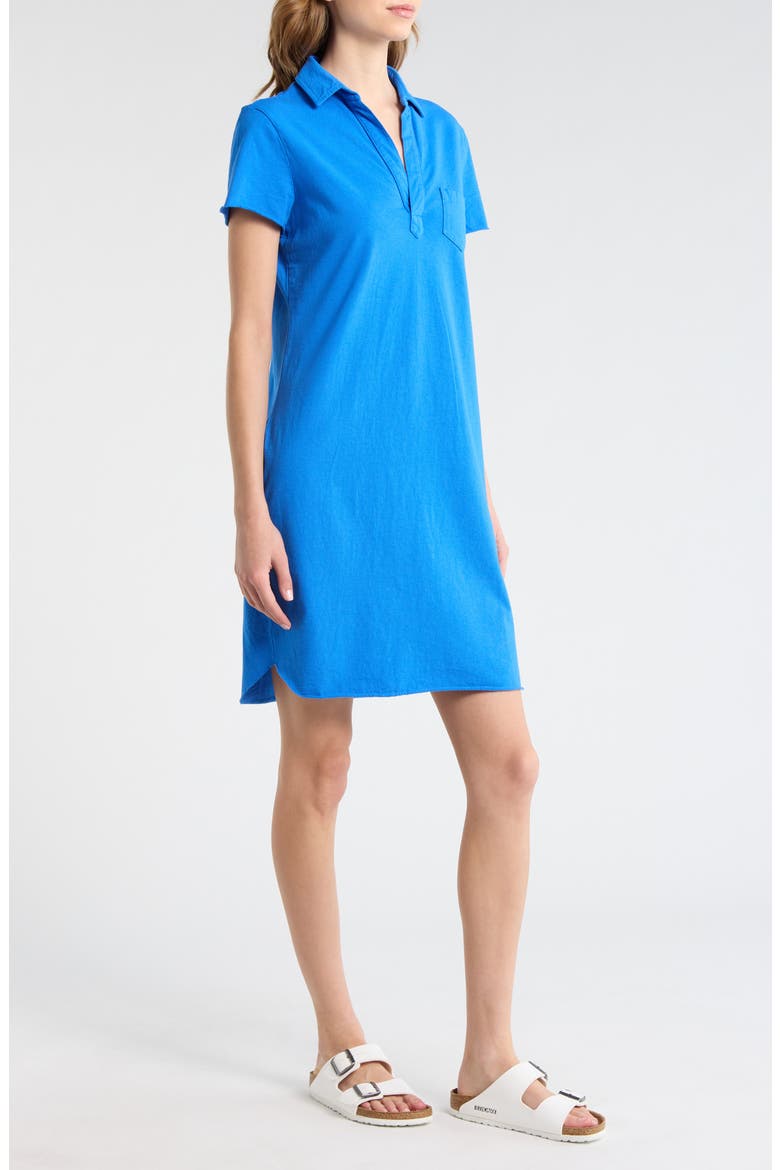 Lauren Cotton Polo Dress, Alternate, color, LAPIS BLUE