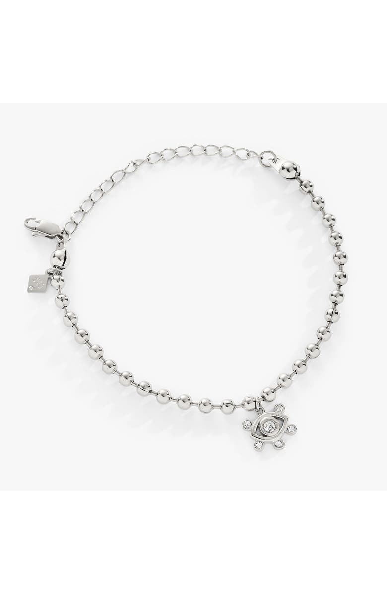 Alex and Ani Evil Eye Ball Chain Bracelet, Main, color, Silver