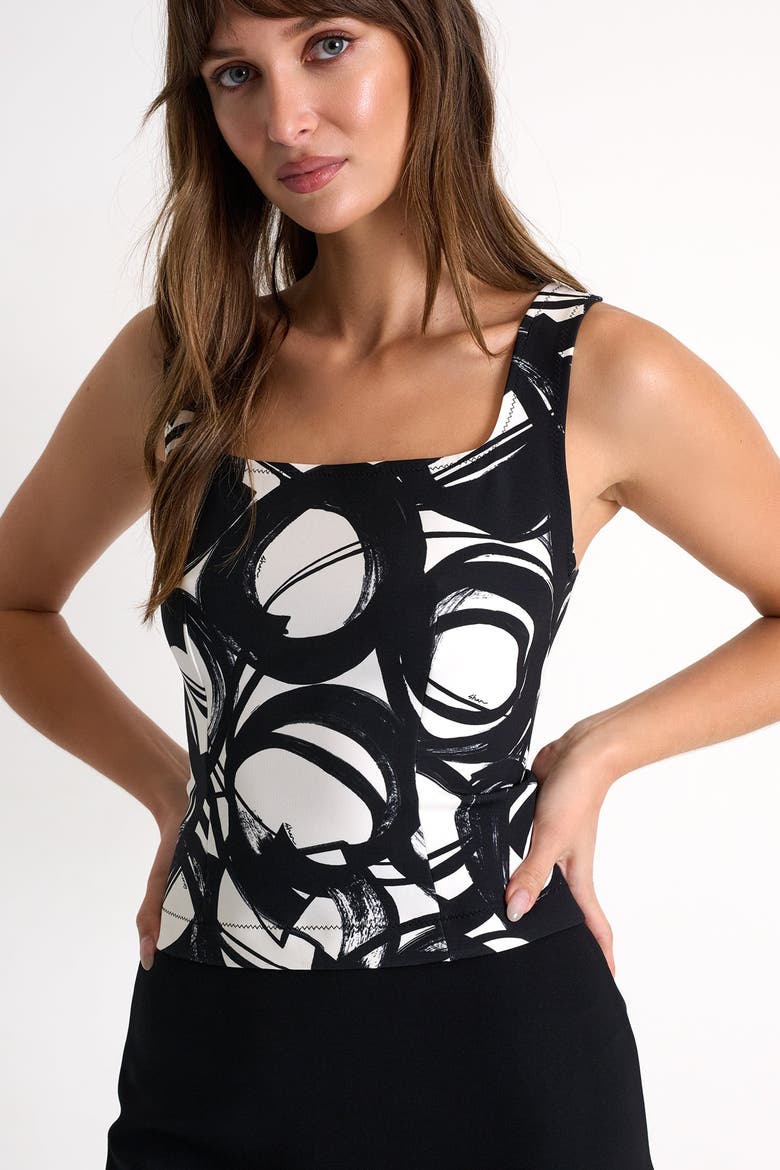 Bustier Style Tank Top, Alternate, color, Multi Print
