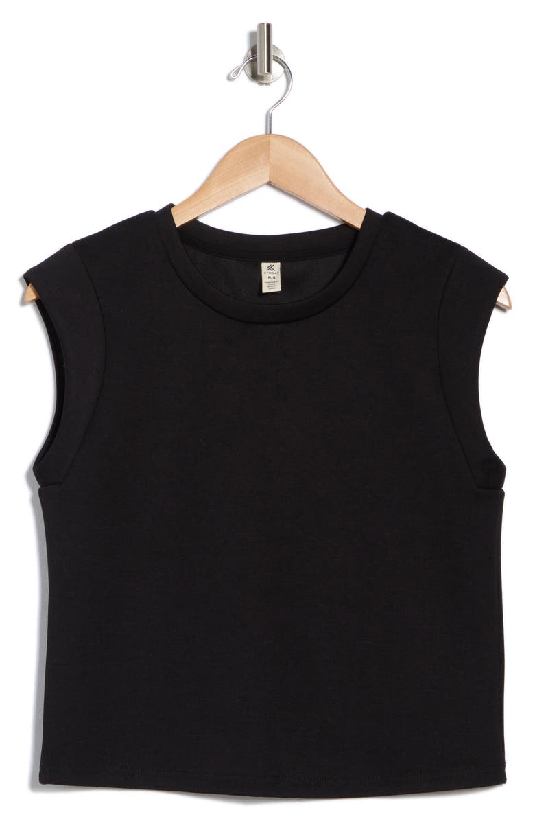 KYODAN Cap Sleeve Scuba Knit Top, Alternate, color,