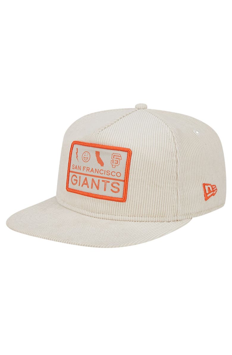 New Era Men's New Era White San Francisco Giants Summer Essential Golfer Snapback Hat, Main, color, 