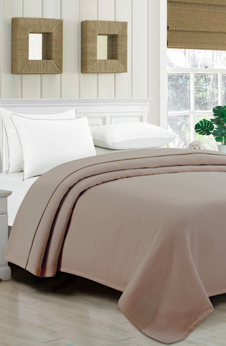 MELANGE HOME Wool Blend Blanket, Alternate, color, Camel
