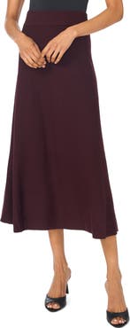 Vince Camuto Flared Knit Midi Skirt