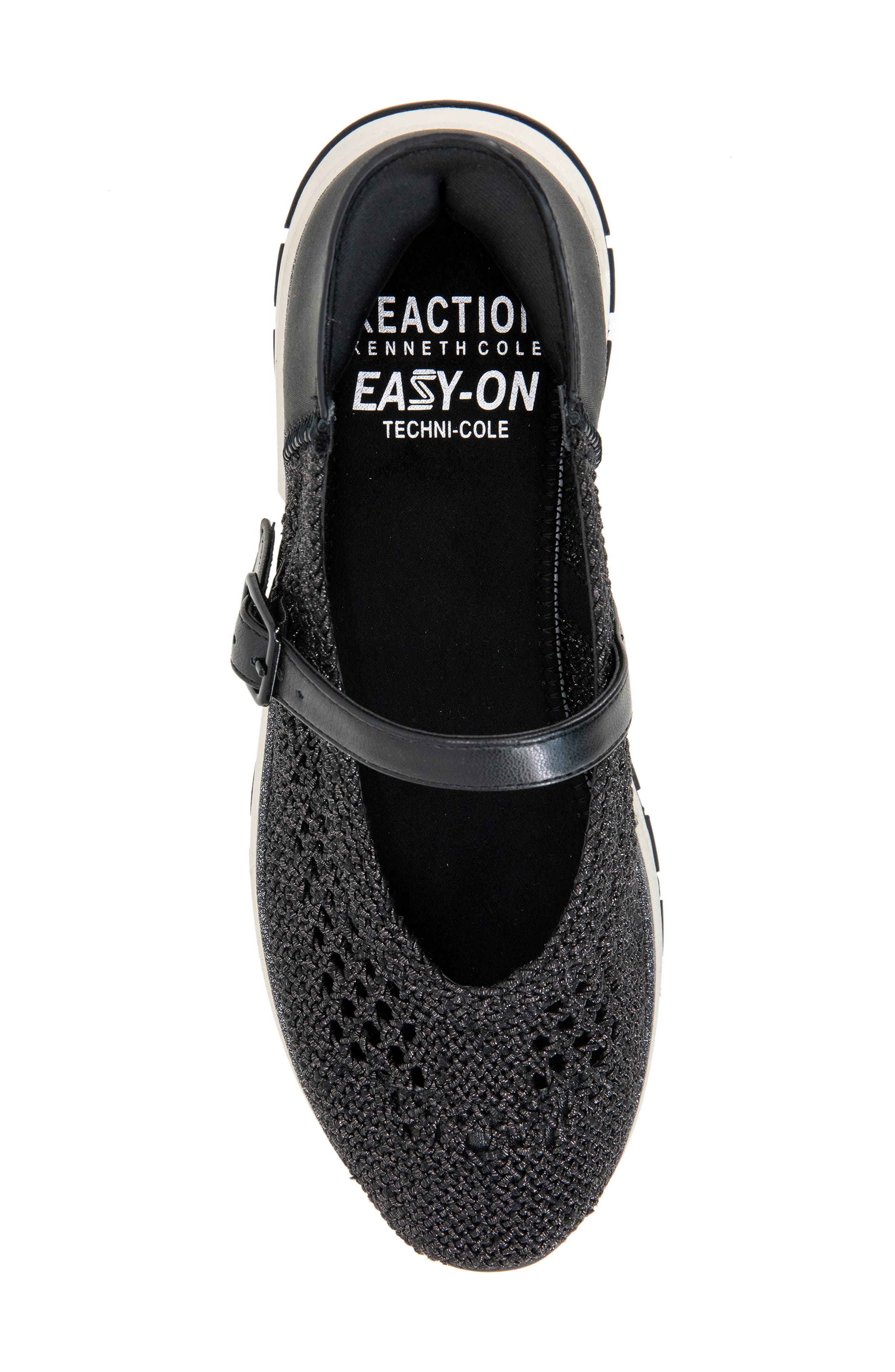 Reaction Kenneth Cole Kuerq Mary Jane Sneaker, Alternate, color, Black Knit