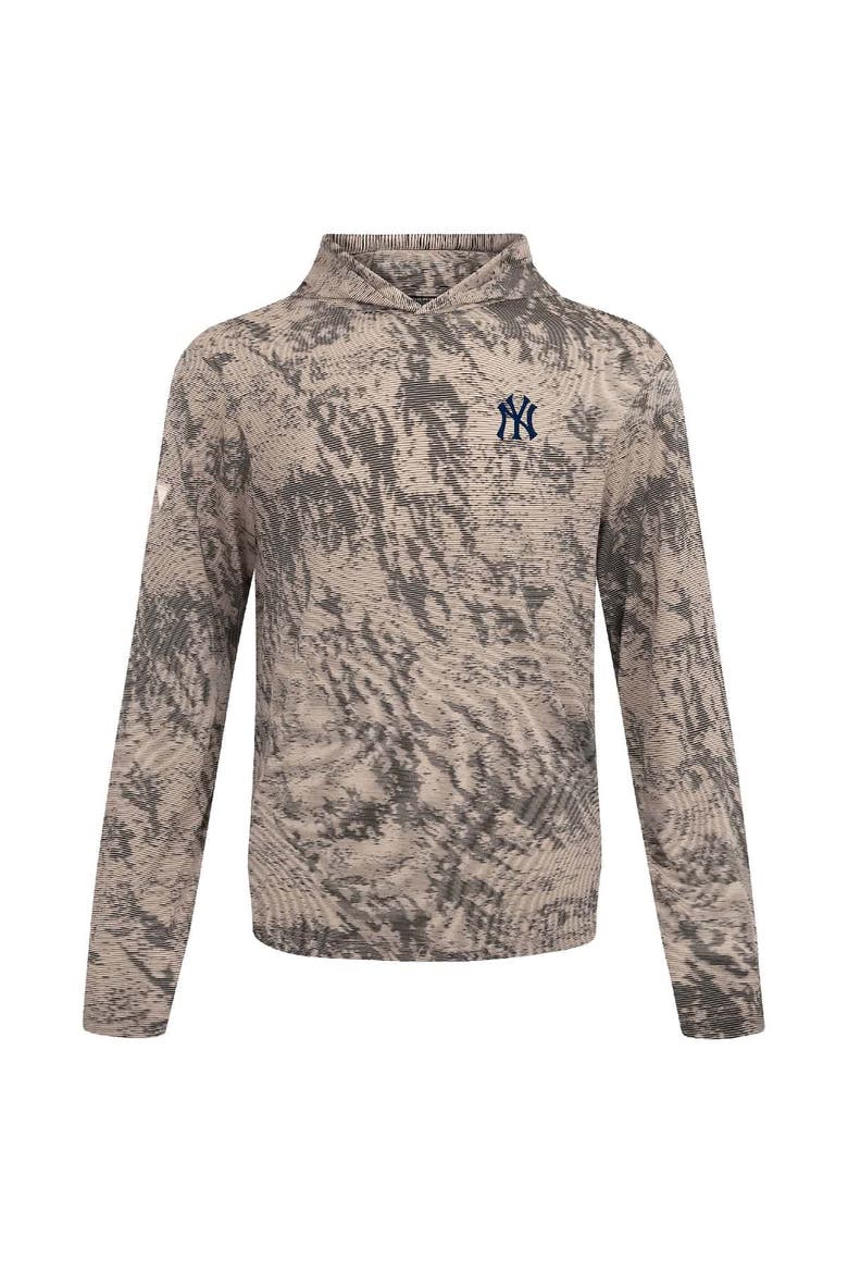 Men's Levelwear  Tan New York Yankees Insignia Lightweight Long Sleeve Hooded T-Shirt, Alternate, color, Tan
