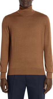 ZEGNA Cashseta Light Cashmere & Silk Turtleneck Sweater