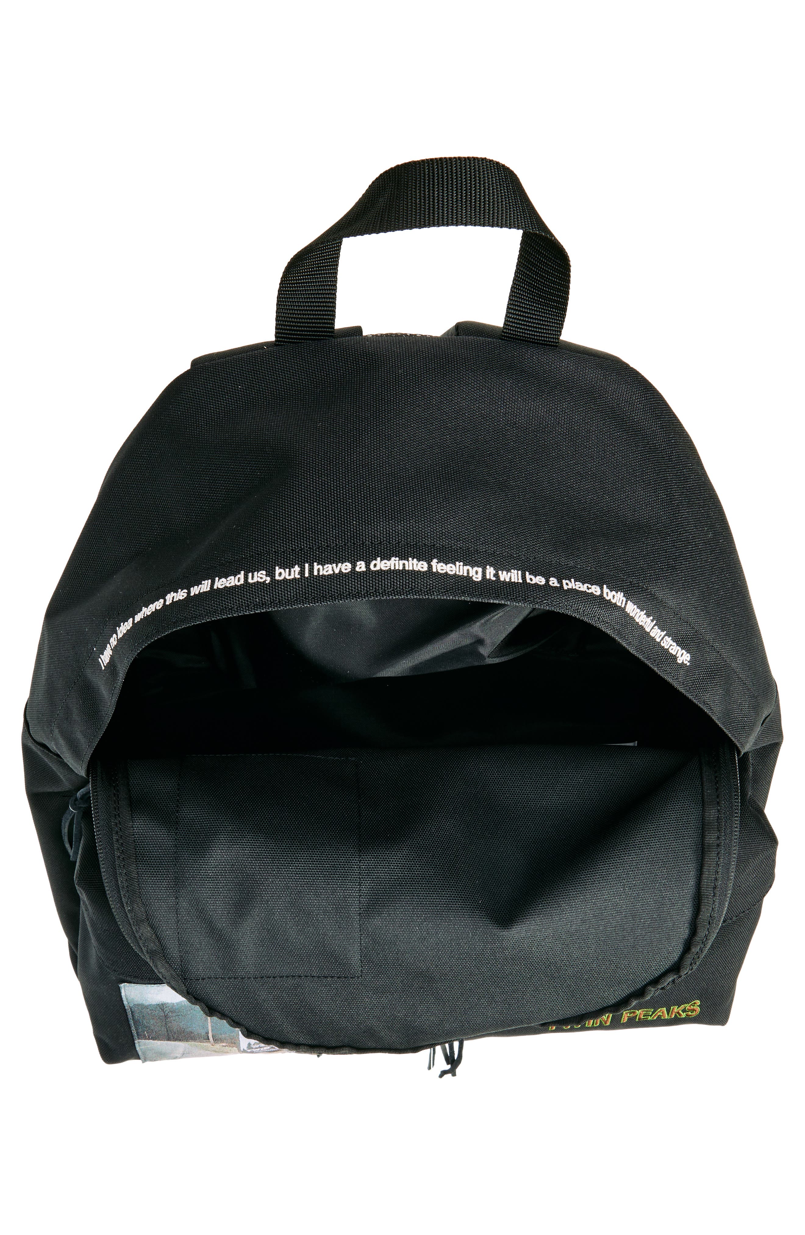 Undercover 'Twin Peaks' Nylon & Leather Backpack, Alternate, color, 