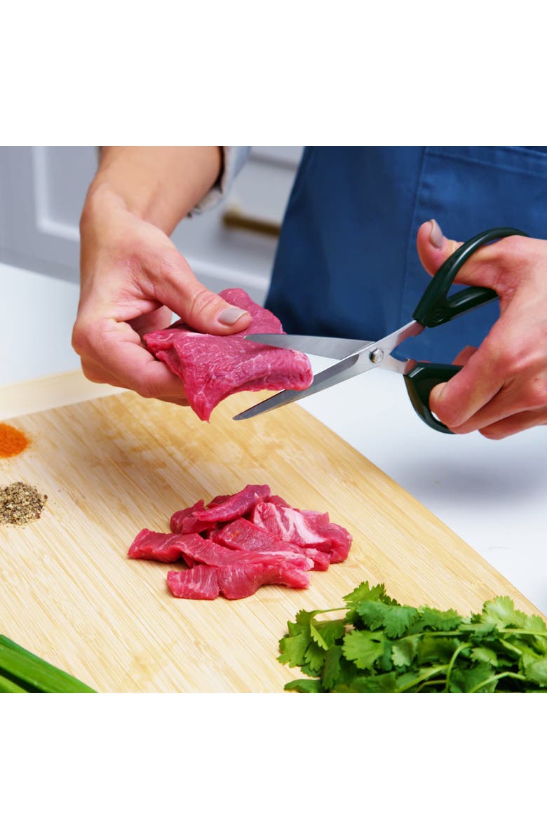 JOYCE CHEN Deluxe Unlimited Kitchen Scissors, 8", Alternate, color, Dark Olive