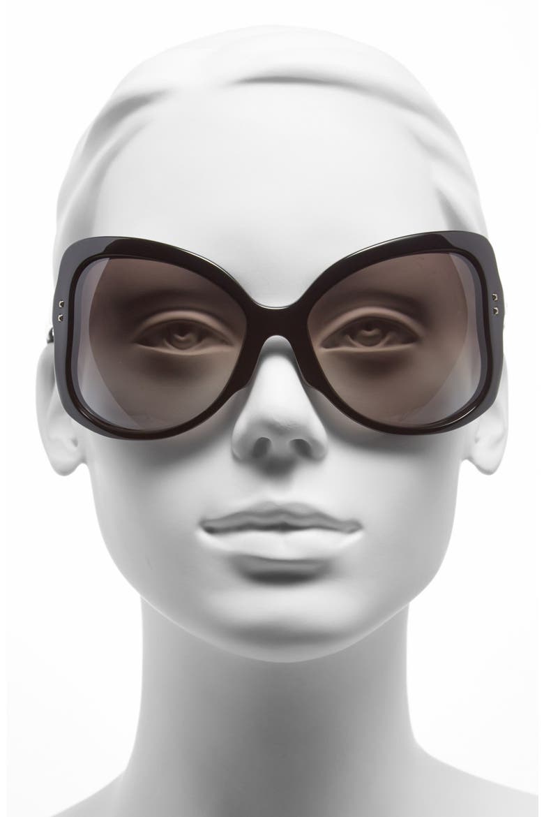 'Rockstud - Butterfly' 61mm Sunglasses, Alternate, color, BLACK