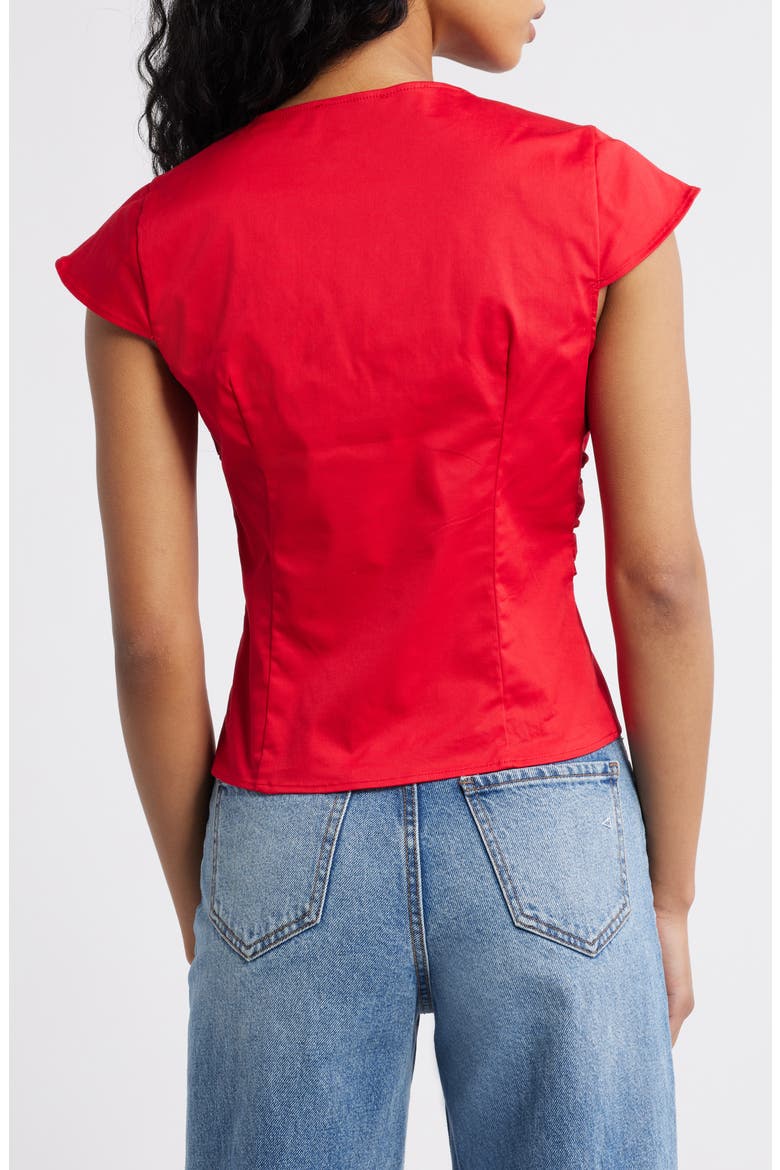 Indulgence Seersucker Corset Top, Alternate, color, RED