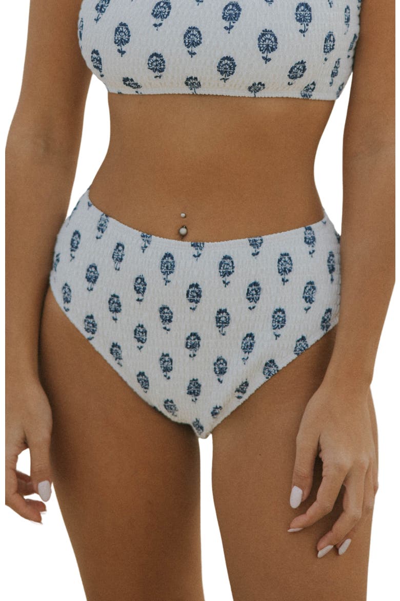 Porto High Waisted Bikini Bottoms, Main, color, White