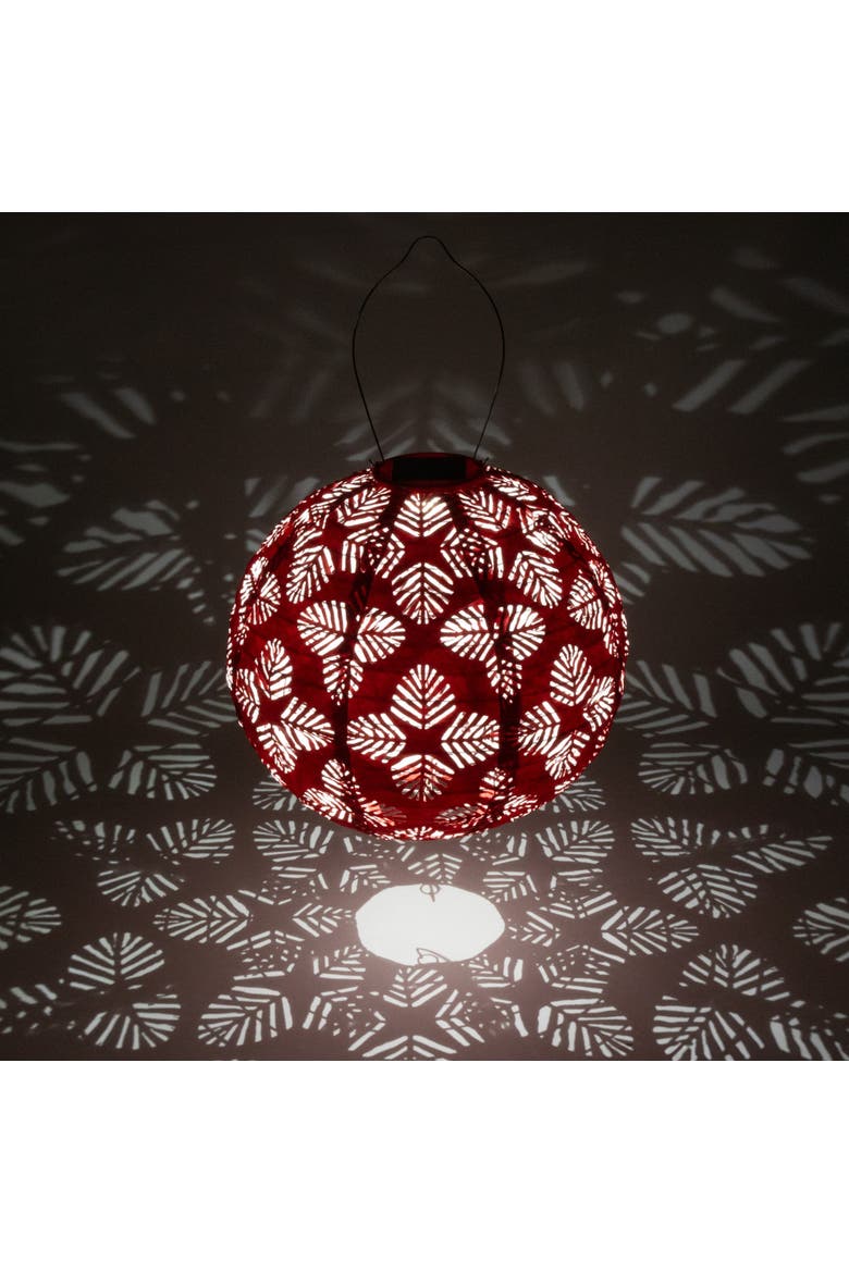 Soji Stella - Brights Geo Palm Solar Lantern, Alternate, color, Turquoise