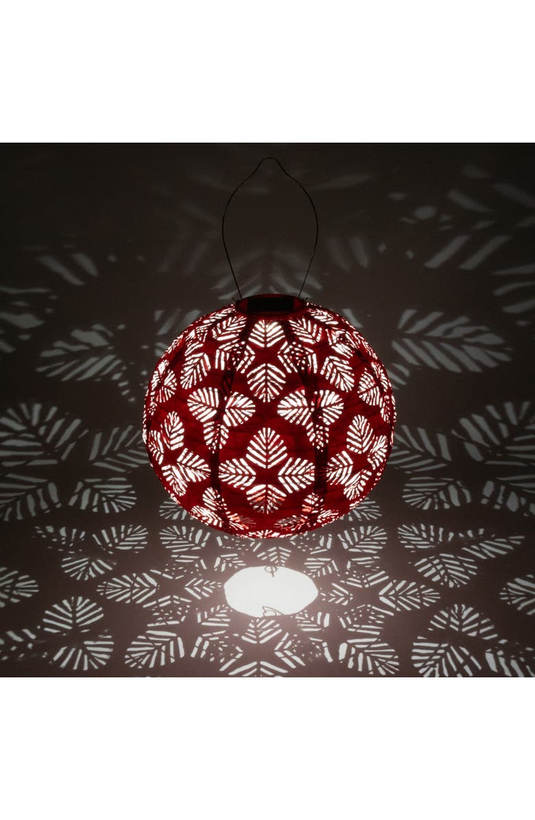 Allsop Home & Garden Soji Stella - Brights Geo Palm Solar Lantern, Alternate, color, Turquoise