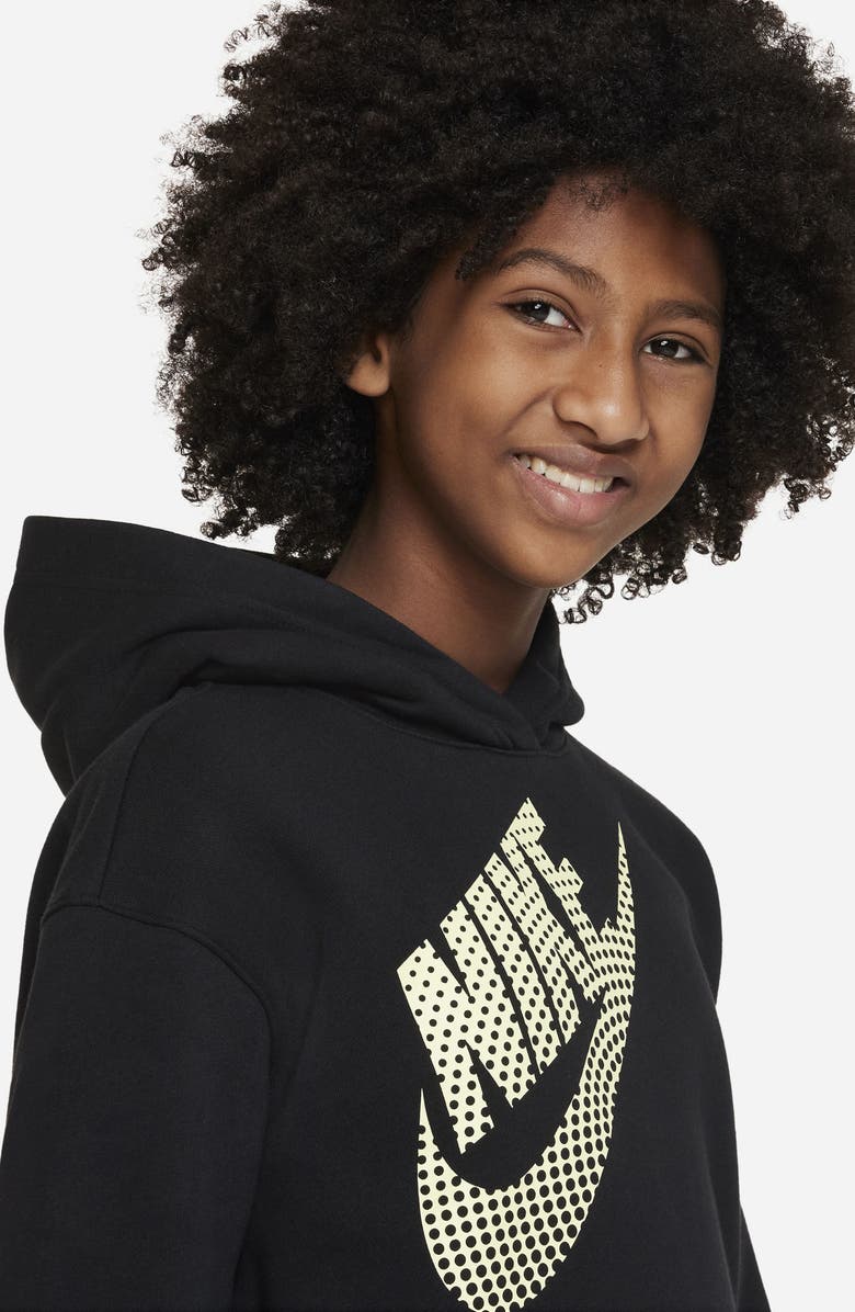 Nike Kids' Dot Logo Hoodie, Alternate, color, 