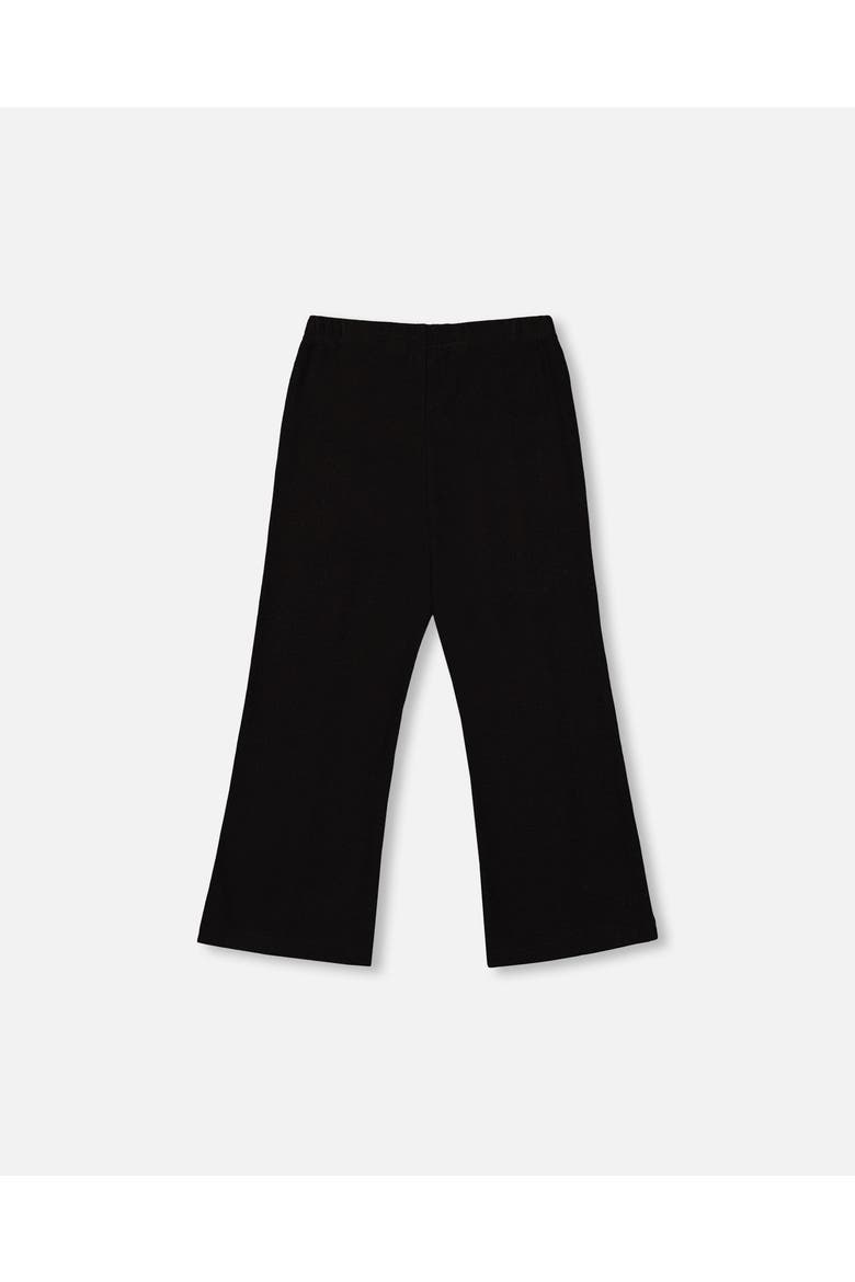 Ribbed Leggings Bootleg with Slit, Alternate, color, Black