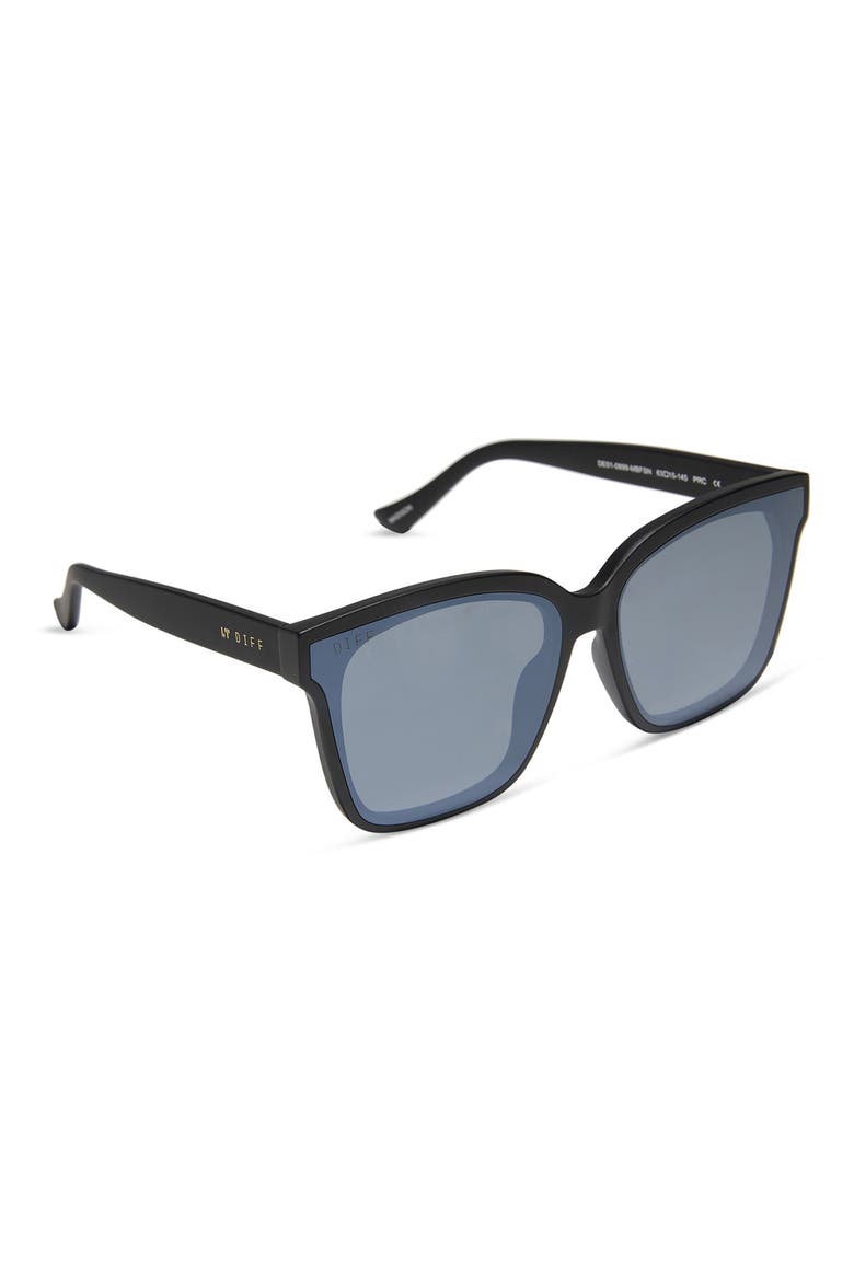 Madison 63mm Oversize Square Sunglasses, Alternate, color, GRY W/SILVER FL