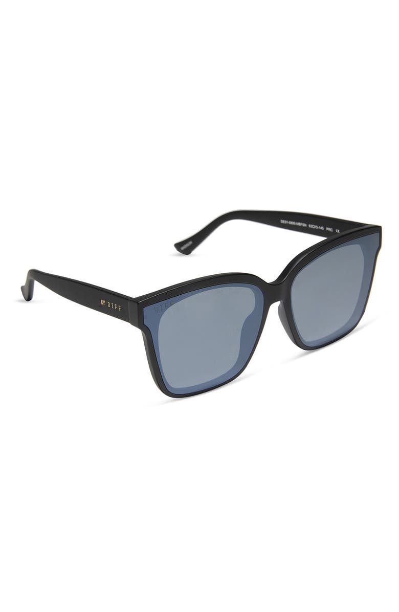 DIFF Madison 63mm Oversize Square Sunglasses, Alternate, color, Matte Black