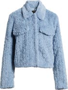 Bernardo Faux Shearling Crop Jacket