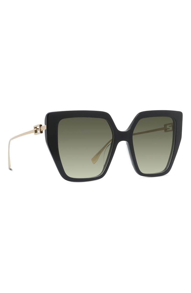 Fendi 'Fendi Baguette 55mm Butterfly Sunglasses, Alternate, color, 