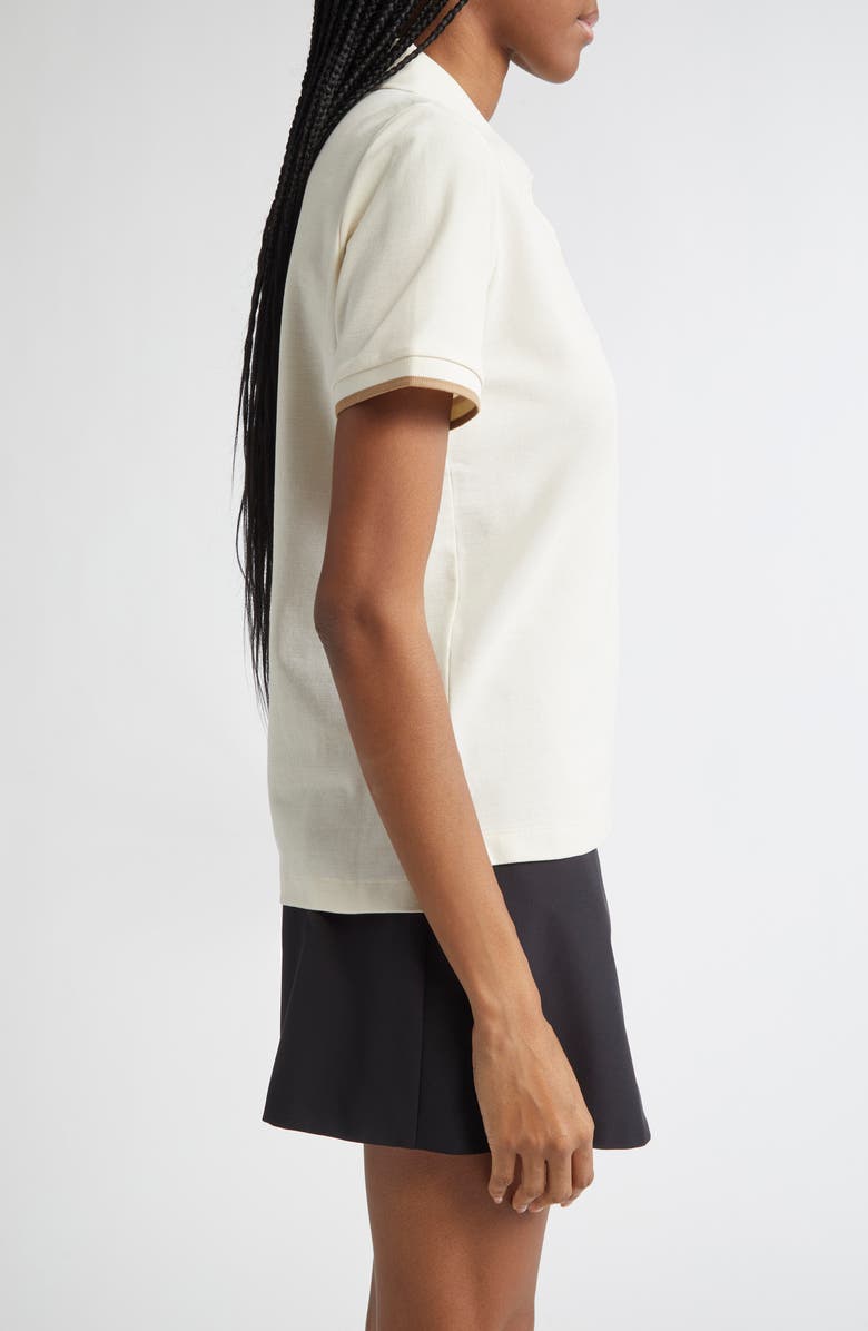 Moncler Cotton Piqué Polo, Alternate, color, Silk White