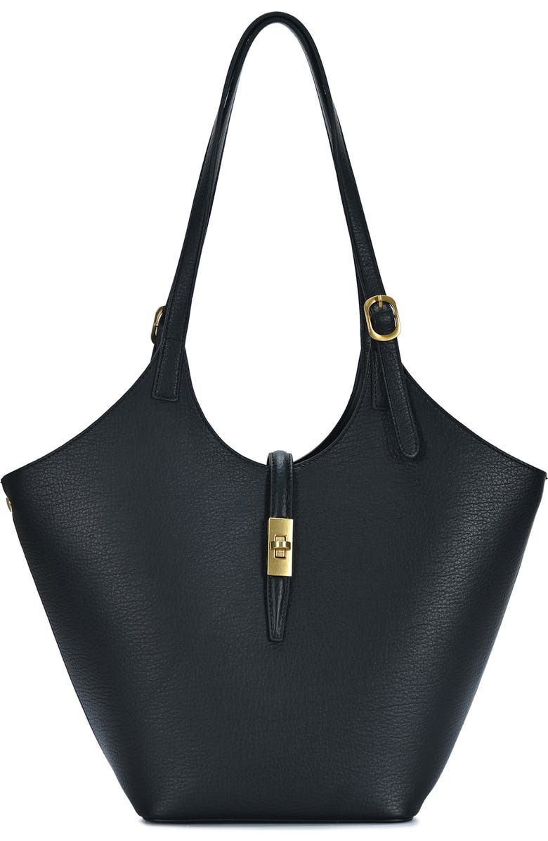 Miztique Turnlock Detail Tote, Alternate, color, Black