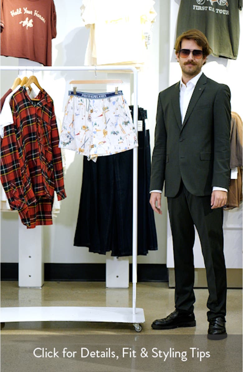 Print Cotton Boxer Pajama Shorts, sales video thumbnail