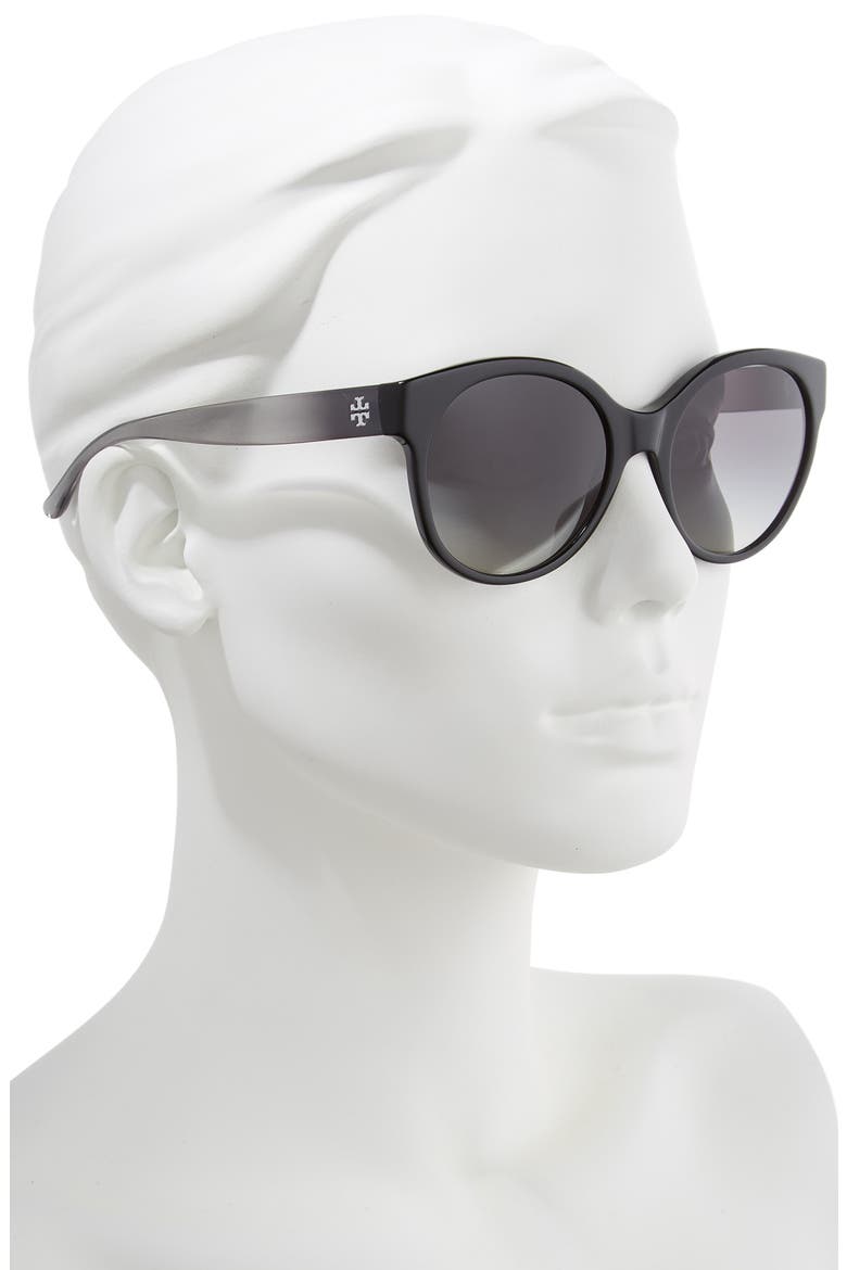 Stacked T 55mm Round Sunglasses, Alternate, color, BLACK GRADIENT