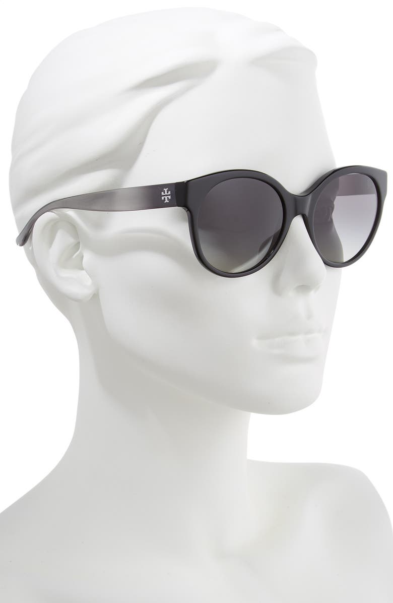 Tory Burch Stacked T 55mm Round Sunglasses, Alternate, color, 