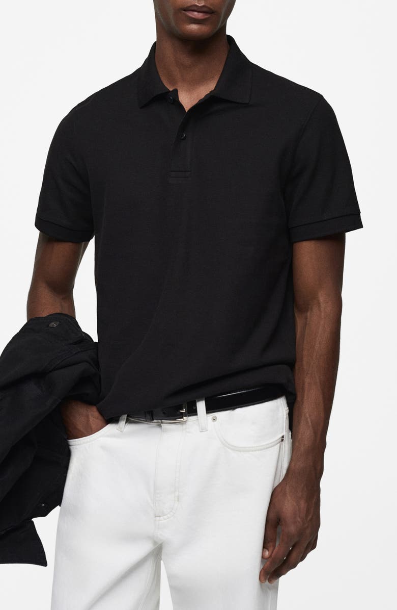 MANGO Cotton Piqué Polo, Main, color,