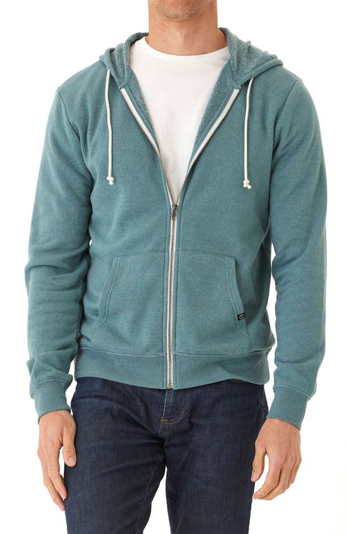Threads 4 Thought Jordyn Mineral Wash Cotton Blend Fleece Zip Hoodie In Watercress