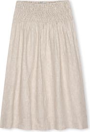 Rails Alessa Smock Waist Linen Maxi Skirt