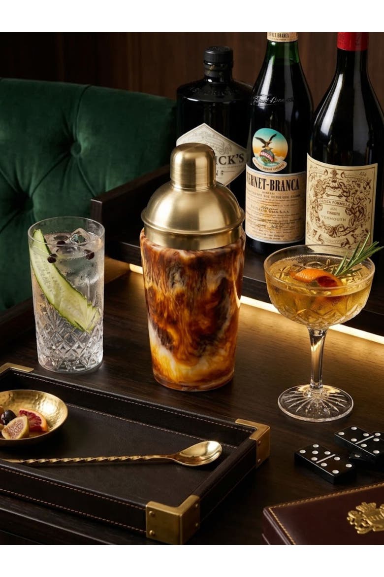 Kampai Cocktail Shaker, Alternate, color, Brown
