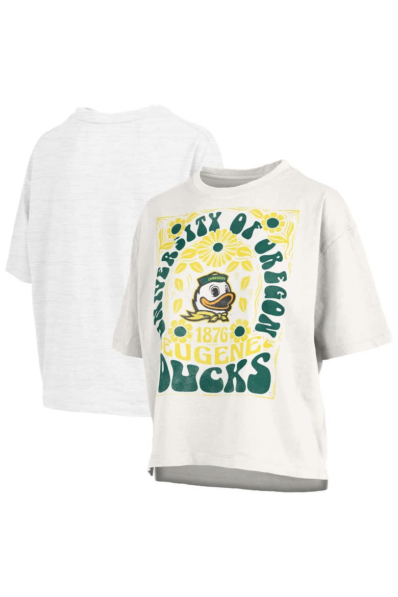 Women's Pressbox White Oregon Ducks Harmony Oversized T-Shirt, Main, color, White
