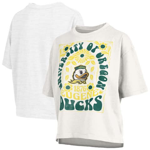 Women's Pressbox White Oregon Ducks Harmony Oversized T-Shirt