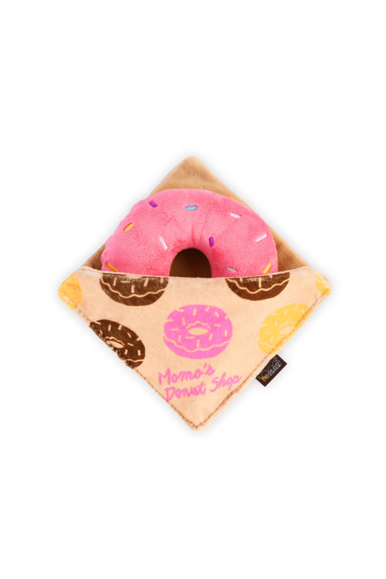 Pup Cup Cafe Doughboy Donut Plush Dog Toy, Alternate, color, Multicolored