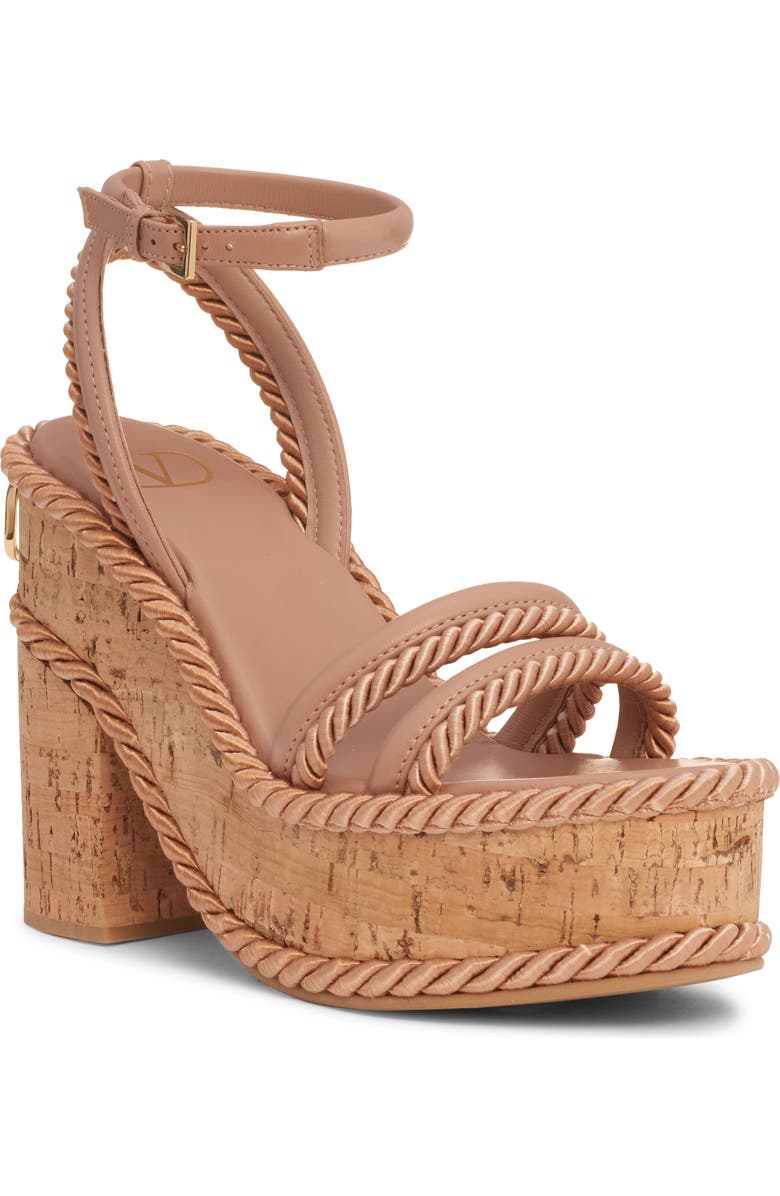 Valentino Garavani VLOGO Platform Sandal, Main, color, Rose Canelle