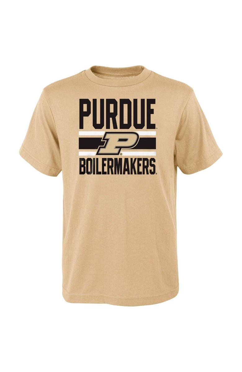 Outerstuff Preschool Black/Gold Purdue Boilermakers Fan Wave Short & Long Sleeve T-Shirt Combo Pack, Alternate, color, 