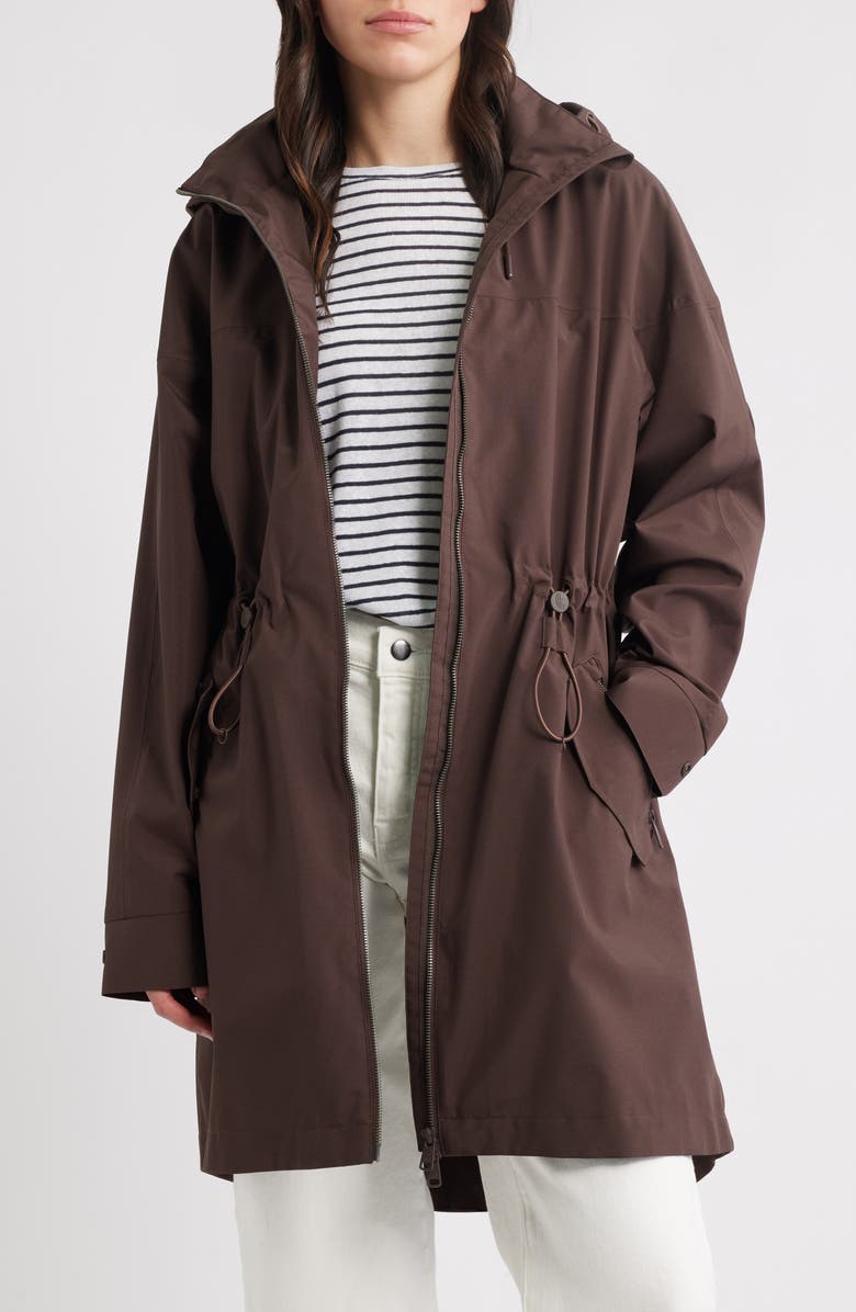 Lole Piper 2.0 Hooded Water Repellent Raincoat, Alternate, color, Java