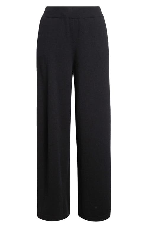 Johnstons Of Elgin Performance High Waist Cashmere Blend Sweater Pants In Black
