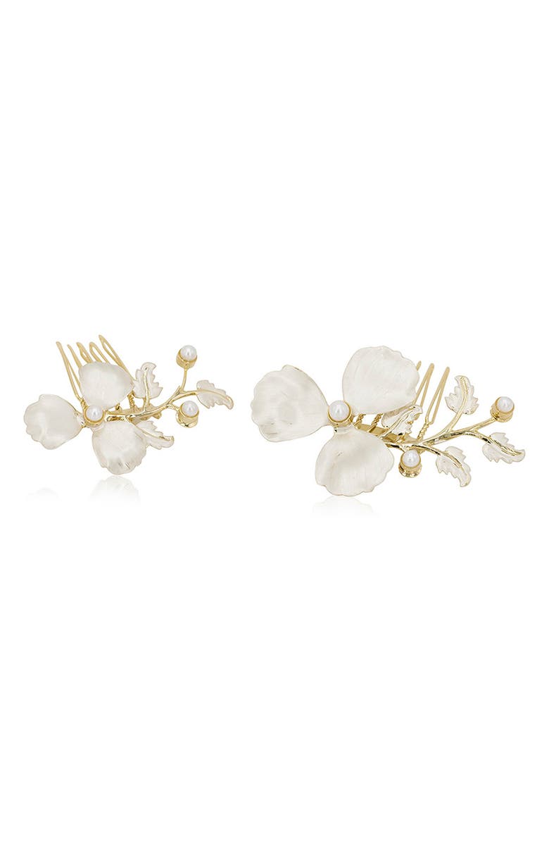 Brides & Hairpins Gabi Set of 2 Imitation Pearl Hair Pins, Main, color,