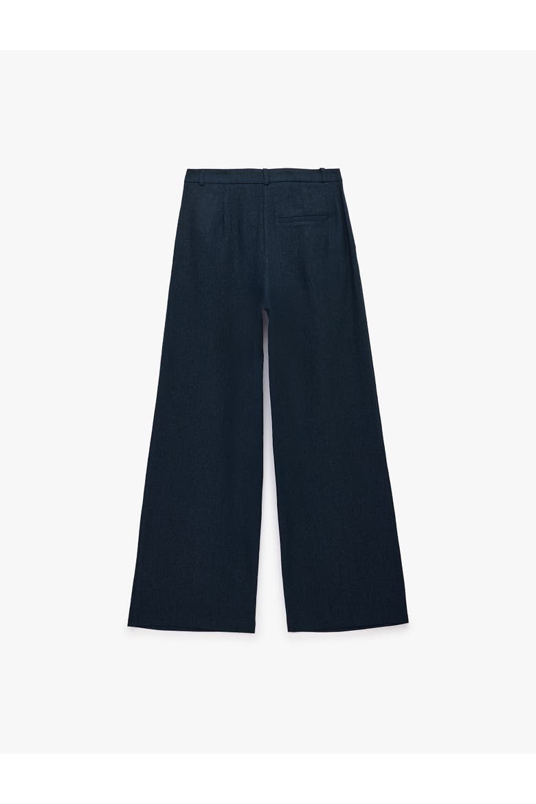 Mid-Rise Wide Leg Trousers, Alternate, color, NAVY BLUE