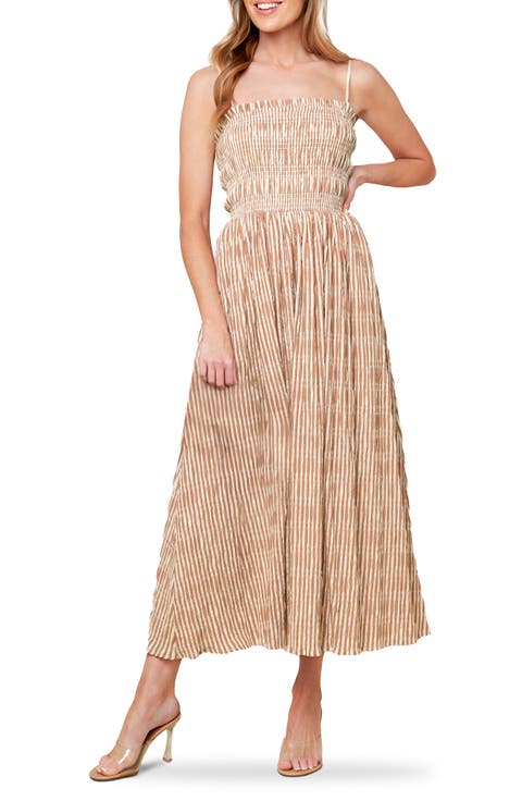 Seersucker Stripe Midi Dress