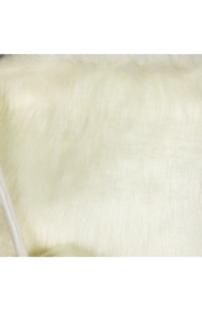 Northlight Polar Bear Faux Fur Christmas Stocking with Pom Poms - 20.5" - White, Alternate, color, White