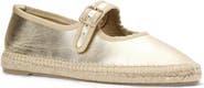 Aquatalia Acora Leather Mary Jane Espadrille Flat